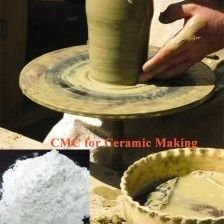 Polvo de celulosa metilcarboxílica de sodio de grado cerámico CMC blanco