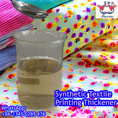 Aglutinante químico sintético soluble para la impresión textil de alta viscosidad